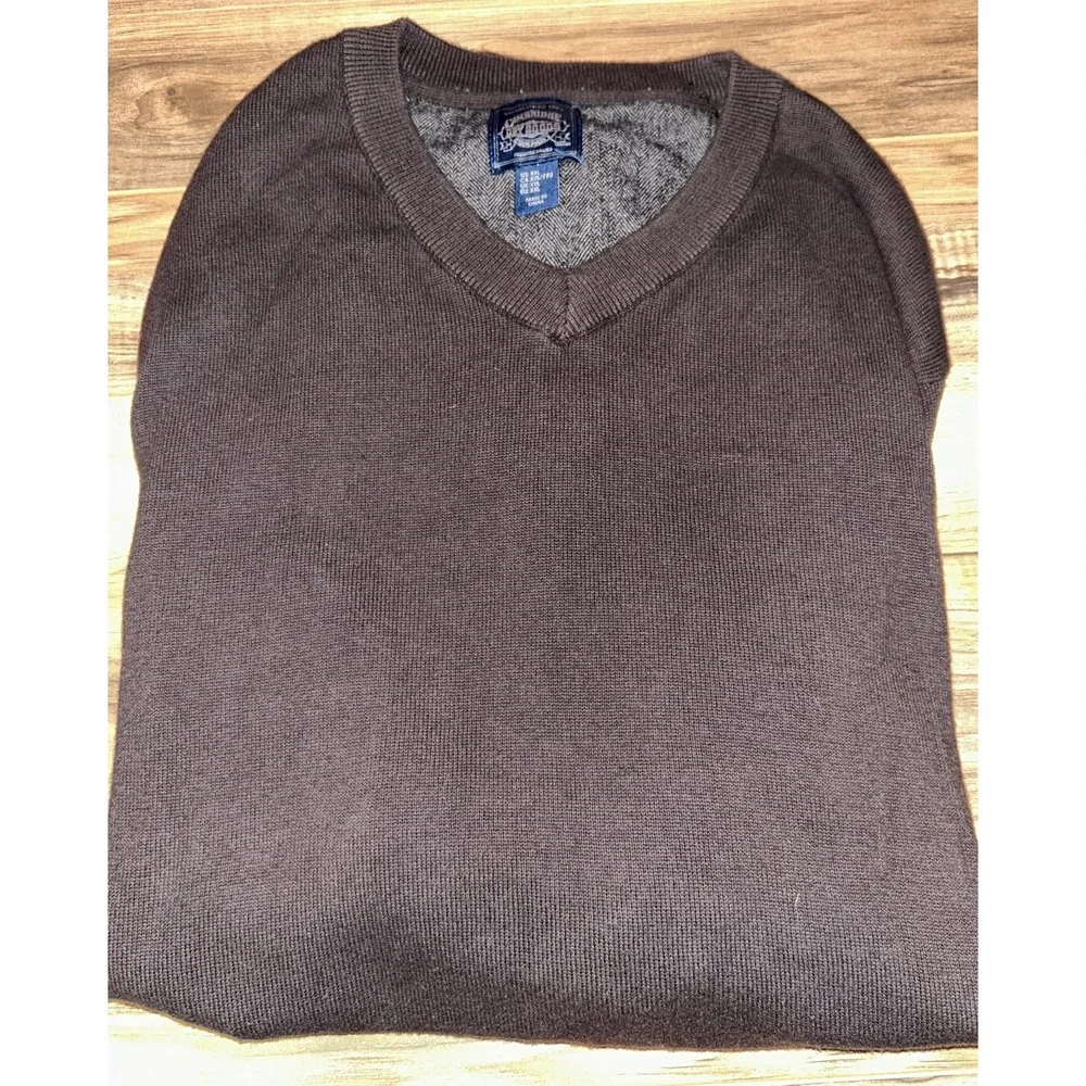 Mens XXL Cambridge‎ Dry Goods Long Sleeve Pullover Sweater Elbow Patch, Brown